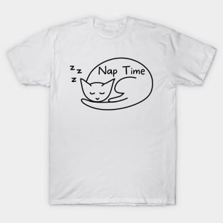 Nap Time. Funny Cat Lover Design. T-Shirt